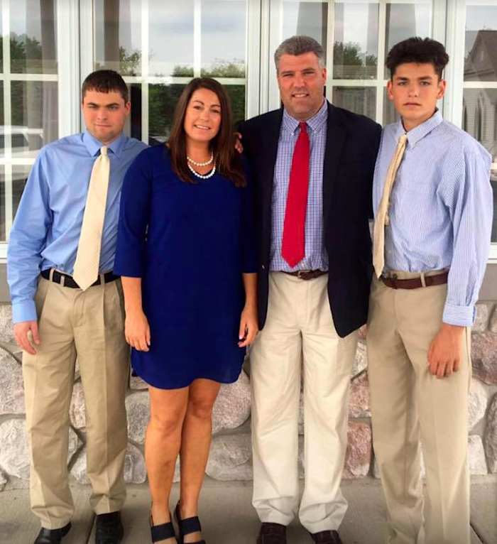 The Galloway family: Zachary, Dawn, Mark and Trey.