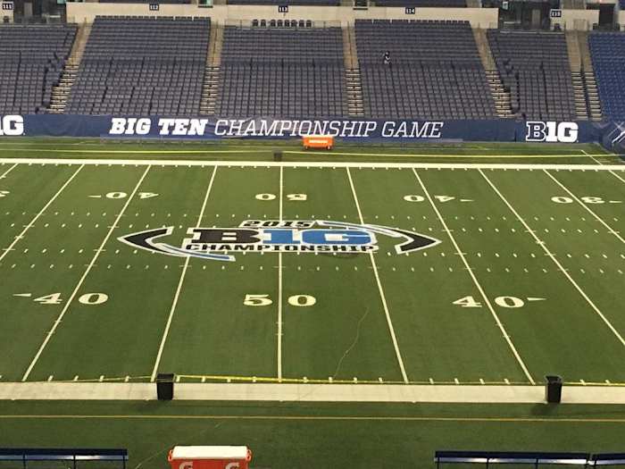 The field is set for the 2015 B1G Football championship. Photo courtesy of Scott Chipman at the B1G.