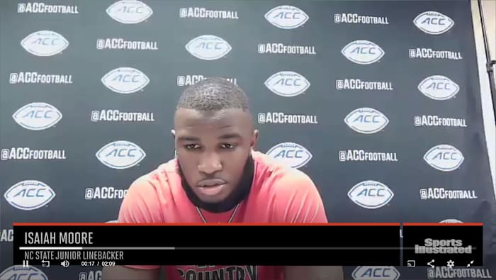Isaiah Moore unc postgame screenshot