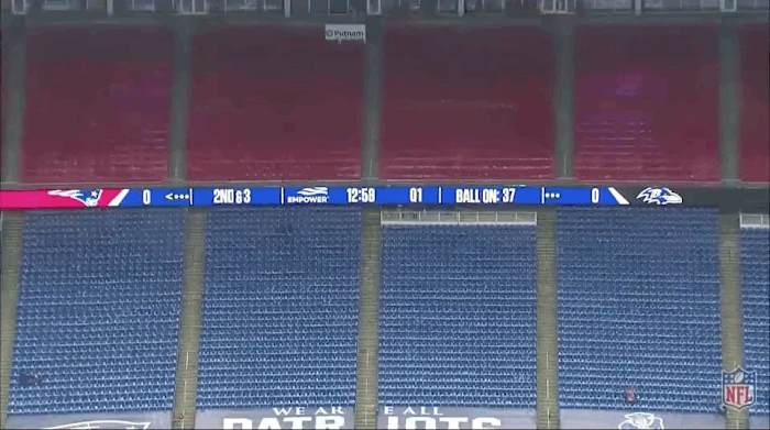 2ND & 3 @ New England 37-yard line (13:13 remaining in 1st quarter)