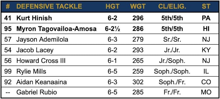 Defensive Tackle 2021