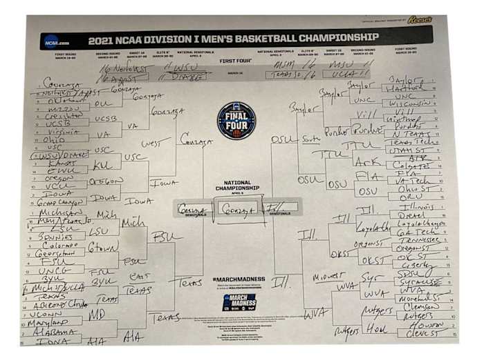 Andy Katz March Madness Bracket