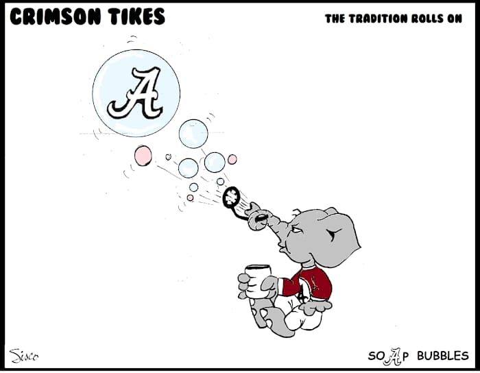 Crimson Tikes: Bama Soap Bubbles