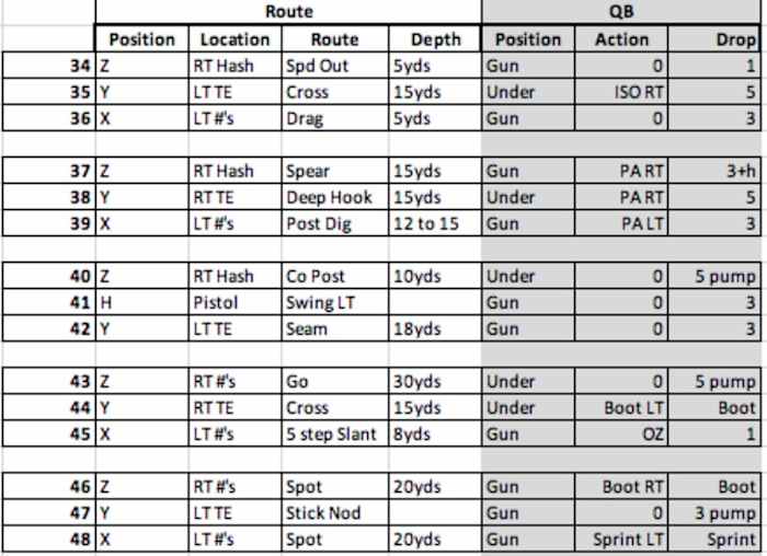 A sample of the pro day script for Williams and Johnson 
