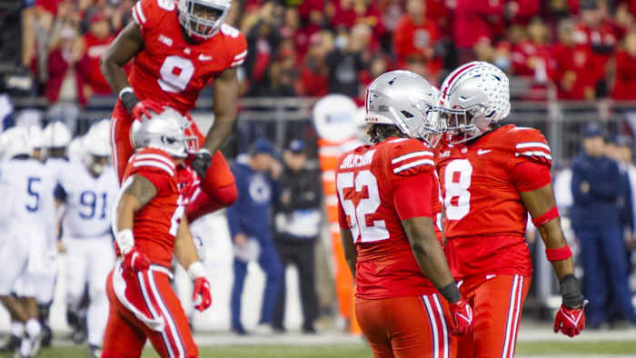 85. Palaie Gaoteote, Zach Harrison, Antwuan Jackson and Javontae Jean-Baptiste