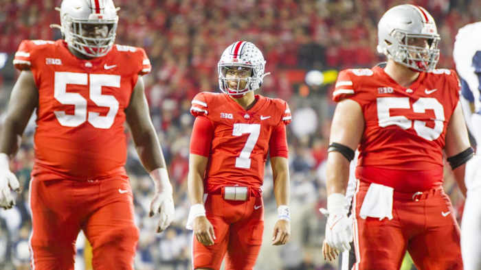 96. Matt Jones, C.J. Stroud and Luke Wypler