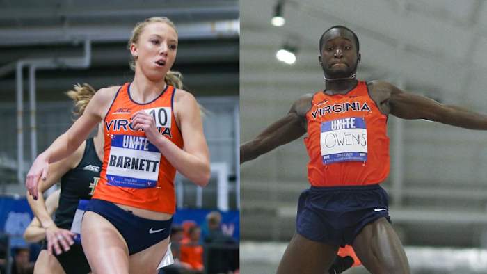 Mia Barnett, Owayne Owens, Virginia Cavaliers Track & Field