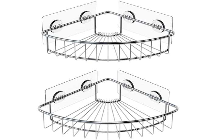 Smartake two-pack stainless steel shower caddie