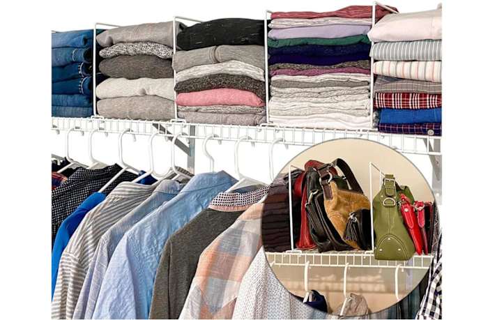 Evelots Closet Wire Shelf Dividers