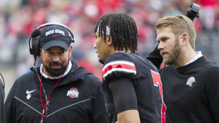 46. Ryan Day, C.J. Stroud and Corey Dennis