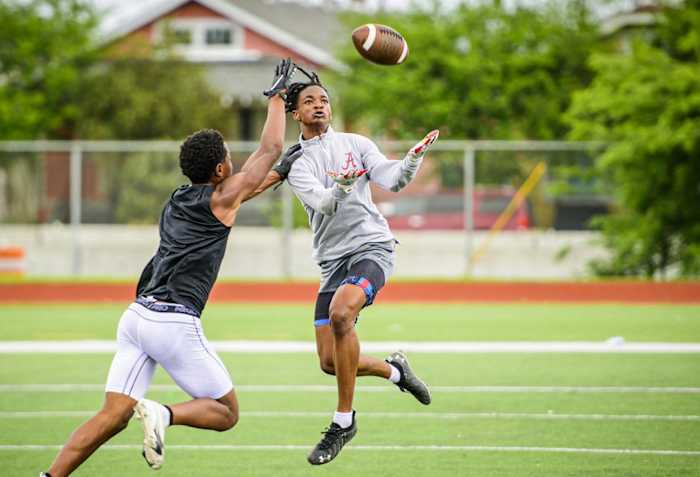 Phillip Wright III catches a pass