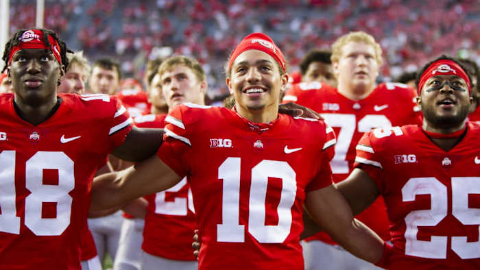 96. Marvin Harrison Jr., Jayden Ballard and Xavier Johnson