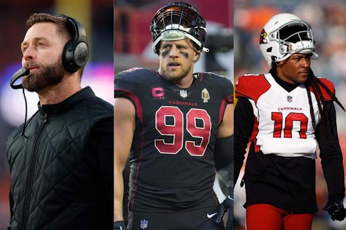 Arizona Cardinals Kliff Kingsbury, J.J. Watt and DeAndre Hopkins spoke to reporters following the loss to the Denver Broncos
