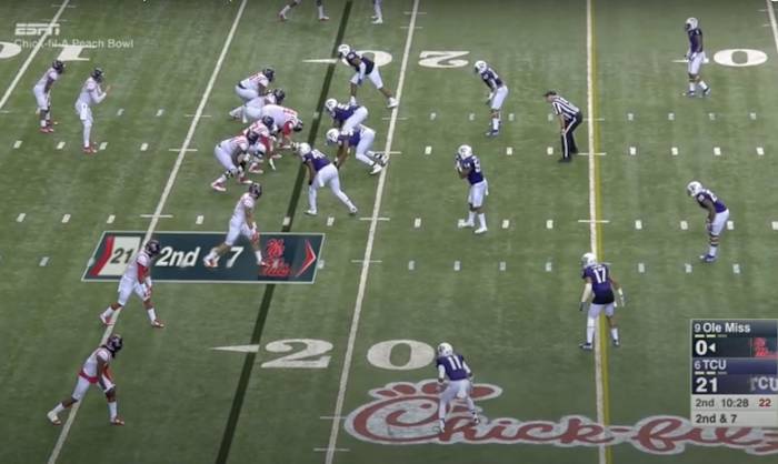 TCU football formation on defense