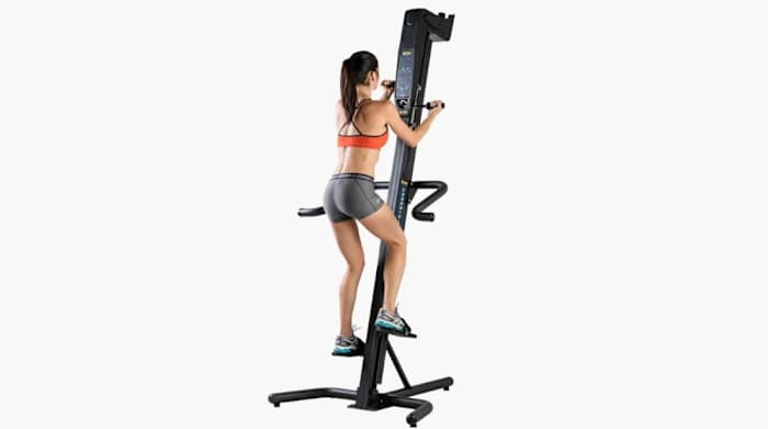 A woman using the Versaclimber