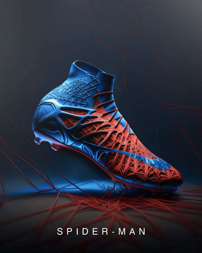 ¡Cool! Inteligencia Artificial crea zapatos de futbol entre Nike y Marvel