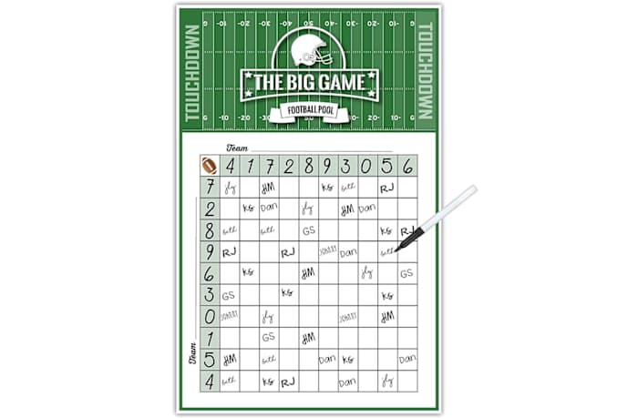 Super Bowl squares poster