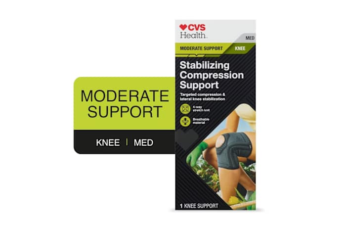 Stabilizing compression support knee brace - cvs