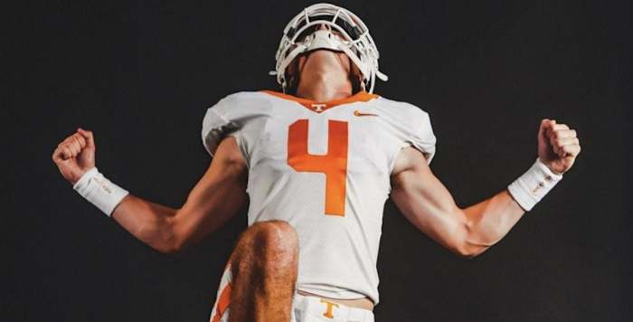 2024 4-star QB Jake Merklinger during an unofficial visit to Tennessee. (Photo courtesy of Jake Merklinger)