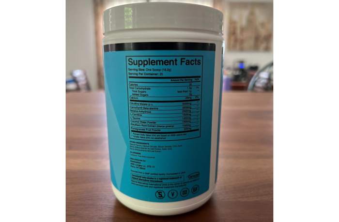 Swolverine Pre Nutrition Label