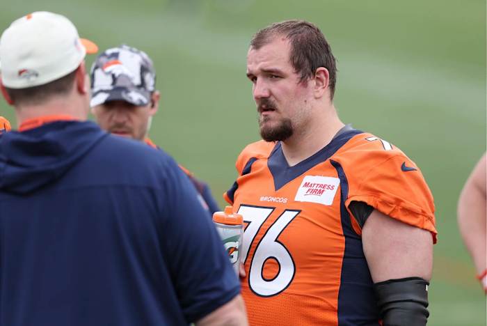 Denver Broncos rookie center Alex Forsyth.