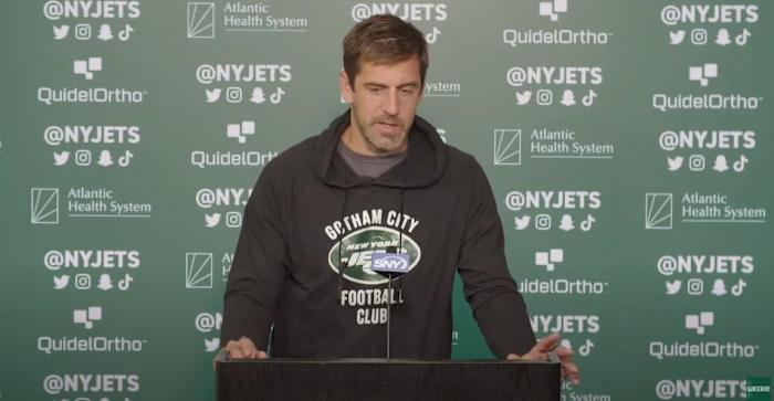 Aaron Rodgers speaks after OTAs practice on May 23