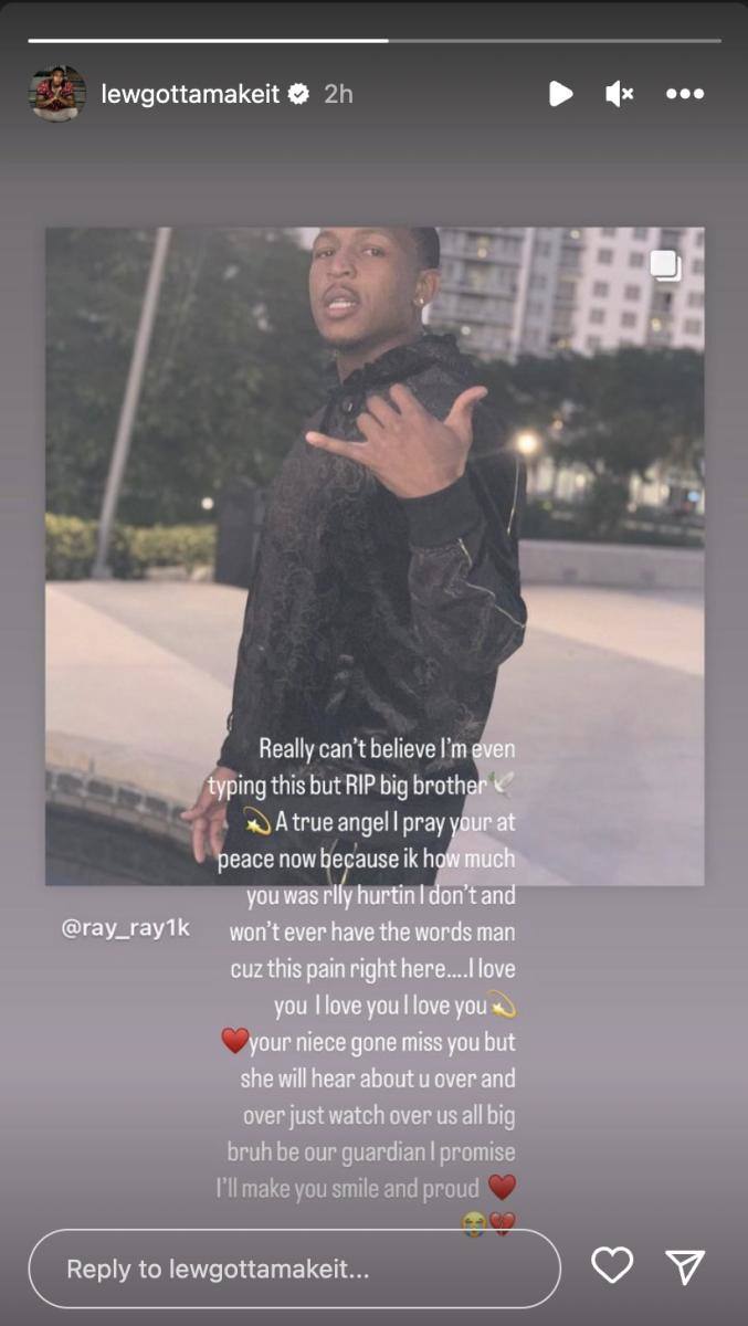 Rahsaan Lewis's Instragram story.