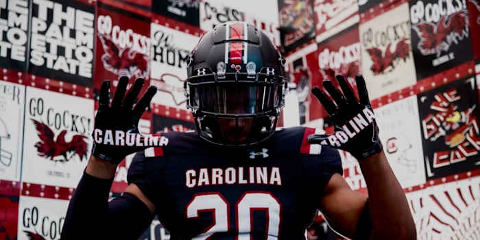 2025 RB Justin Baker on an unofficial visit to South Carolina on April 3.