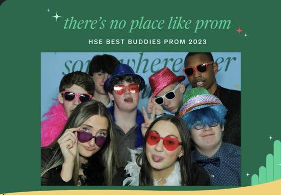 Maya and Riley Makalusky at the Hamilton Southeastern Best Buddies prom.