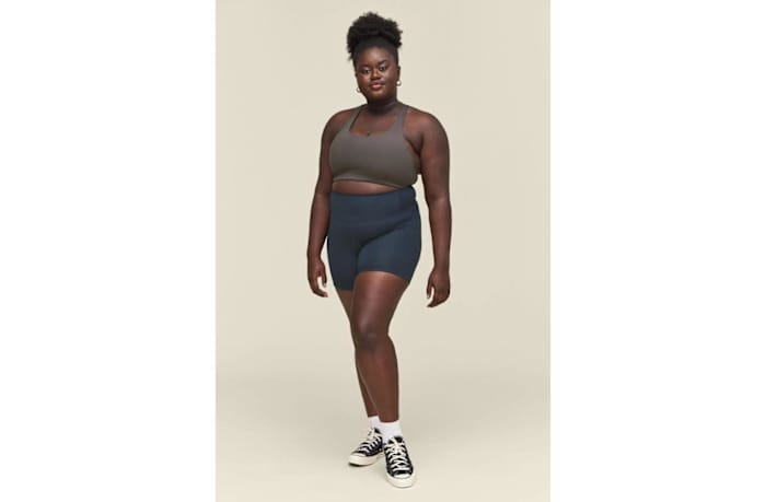 Girlfriend Collective Midnight High-Rise Run Shorts