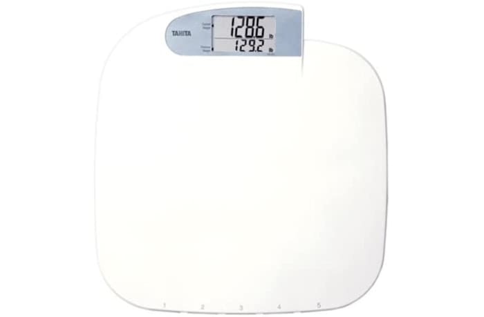 The Tanita HD-351 bathroom scale in white