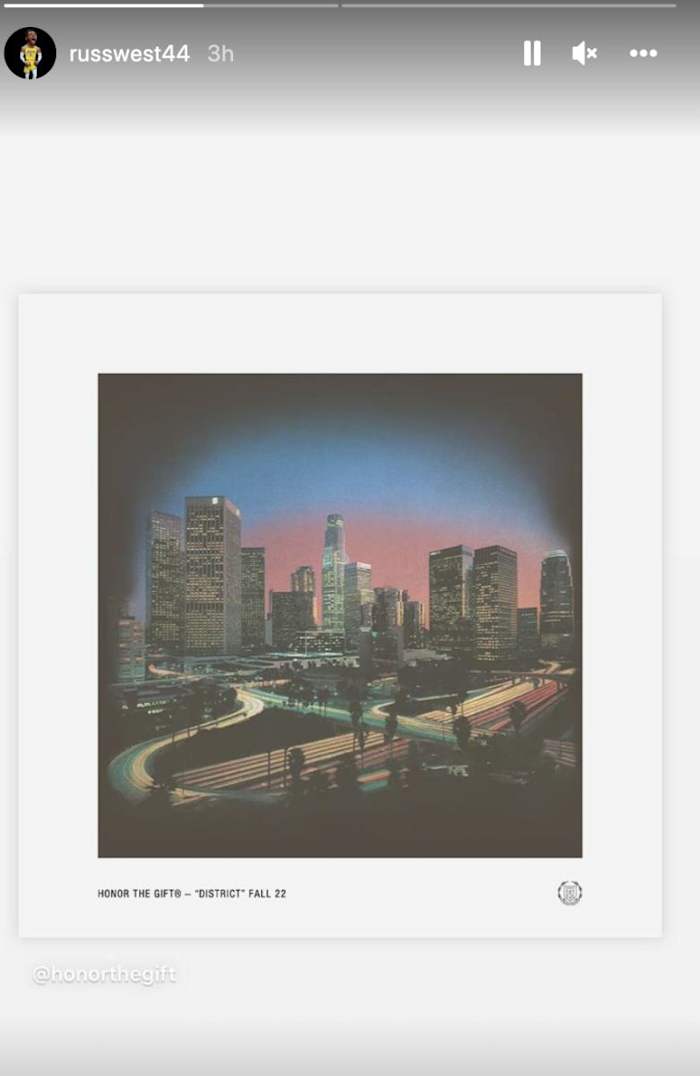 Russell Westbrook's Instagram story 