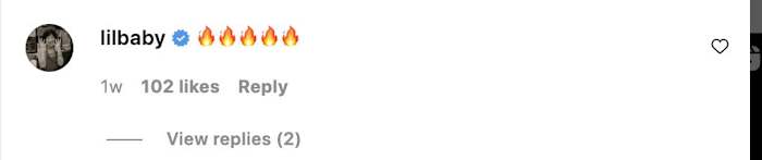 Lil Baby's Comment On Anthony Edwards' Post 