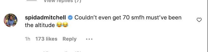 Donovan Mitchell's Comment 