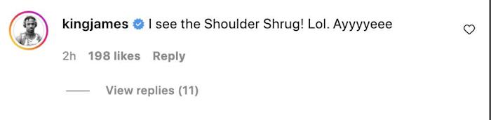 LeBron James' Comment. 