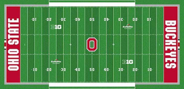Unofficial rendering of the new Safelite Field sponsorship at Ohio Stadium.