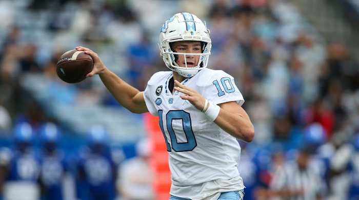 North Carolina Tar Heels quarterback Drake Maye could be one of the top two selections in the 2024 NFL draft.