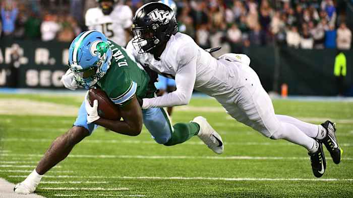 UCF Knights cornerback Davonte Brown, Tulane Green Wave wide receiver Duece Watts, college football