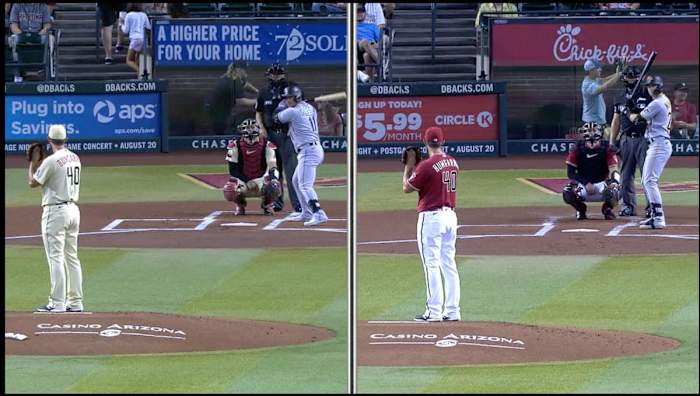 Madison Bumgarner moved to the right side of the rubber