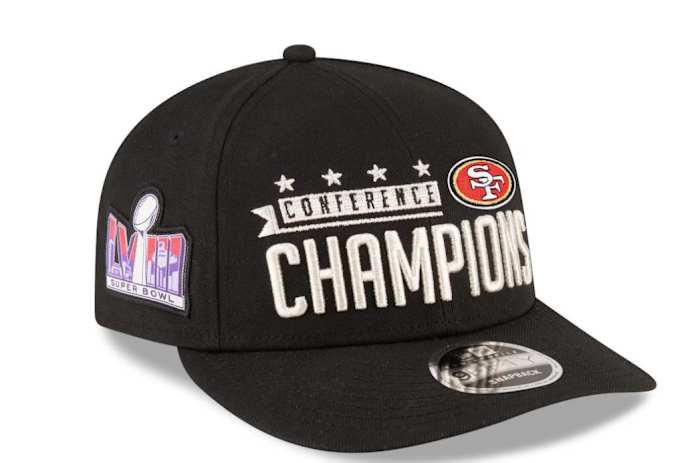 San Francisco 49ers New Era 2023 NFC Champions Locker Room Low Profile 9FIFTY Snapback Hat