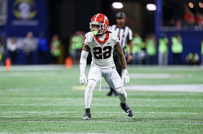 Georgia defensive back Javon Bullard during Georgia’s game against Alabama in the 2023 SEC Championship at Mercedes-Benz Stadium in Atlanta, Ga., on Saturday, Dec. 2, 2023. (Tony Walsh/UGAAA)