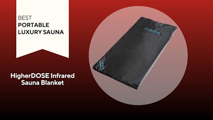 The HigherDOSE Infrared Sauna Blanket is available with luxury accessories including organic cotton inserts and magnesium body spray.