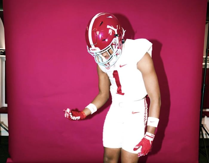 2026 Nassir McCoy during an unofficial visit to Alabama. (Photo courtesy of Nassir McCoy)