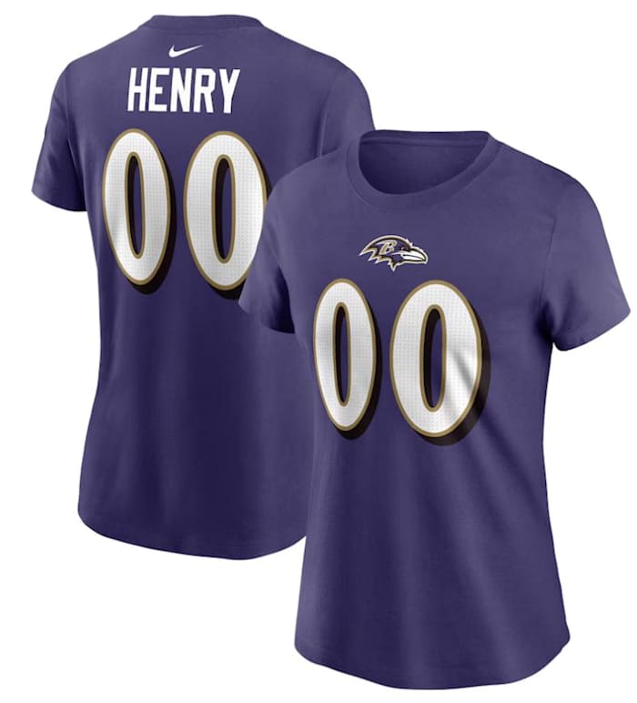 Derrick Henry Baltimore Ravens Nike Women's Player Name & Number T-Shirt - $39.99