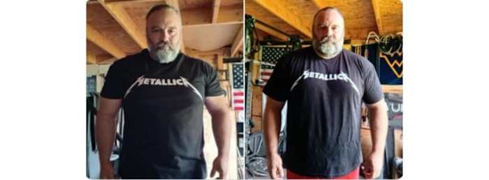 Before and after photos of Roger Lockridge after 30 days trying the weight loss supplement/fat burner PhenQ.