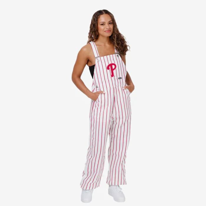 Philadelphia Phillies Women's Pinstripe Bib Overalls - $78.00