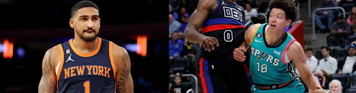 Obi Toppin (L) is gone, leading the Knicks to try and fill the hole with players like Isaiah Roby