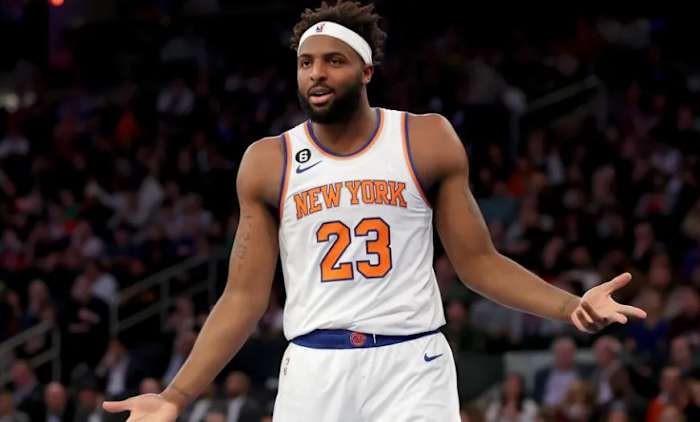 Mitchell Robinson leads the NBA in offensive rebounds this season with 50.