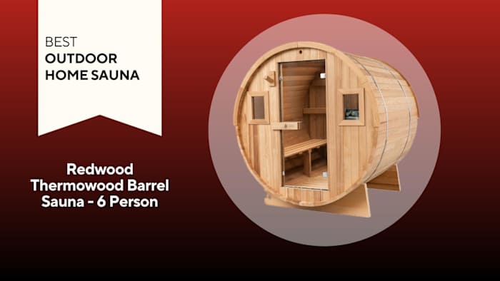 Redwood Thermowood Barrel Sauna 6-Person - Home Saunas