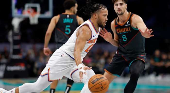 Jalen Brunson dropped 32 points in a win against the Washington Wizards.